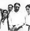 Rosa, Pere, Josep Pla i Maria Casadevall al Canadell el 1922.