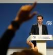 El portavoz del PP, Borja Sémper, en la rueda de prensa de este lunes