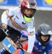 Mia Ayats, en la final del Mundial de BMX del 2023 en Glasgow