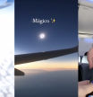 Así se vio el eclipse solar total desde un avión: “El vuelo más mágico”