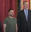 Los Reyes junto al presidente ucraniano Volodimir Zelenski