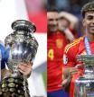 Leo Messi, con el trofeo de la Copa América y Lamine Yamal, con la de la Eurocopa