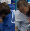 Uta Abe grita desconsoladamente junto a su entrenador tras caer en octavos de final de judo