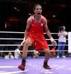 PARIS, FRANCE - AUGUST 03: Imane Khelif of Team Algeria celebrates victory against Anna Luca Hamori of Team Hungary after the Women's 66kg Quarter-final round match on day eight of the Olympic Games Paris 2024 at North Paris Arena on August 03, 2024 in Paris, France. (Photo by Richard Pelham/Getty Images)