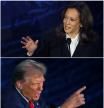 Momento del debate entre Trump y Harris