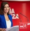 La portavoz del PSOE, Esther Peña, en una comparecencia en Ferraz.