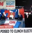 Analistas comentan en directo en la CNN los primeros resultados de la noche electoral