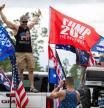 Supporters of US President-elect Donald Trump gether with hundreds of decorated cars and trucks during a Trump Victory Parade in West Palm Beach, Florida, on November 17, 2024. (Photo by Jim WATSON / AFP)