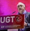 El secretario general de la UGT, Pepe Álvarez, durante su intervención en la apertura del 44 Congreso Confederal en Barcelona