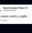 La Real Sociedad desvela diez años después quién fue el jugador detrás del famoso tuit de “siesta y pajilla”
