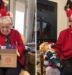 La emotiva reacción de una anciana cuando abre su regalo de Navidad: 