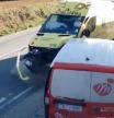 El paciente y el acompañante de la ambulancia han sufrido leves contusiones.