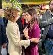 La vicepresidenta y ministra de Hacienda, María Jesús Montero, y la consellera de Hacienda, Ruth Merino, este jueves en los pasillos de Fitur 2025