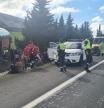 Imagen del autobús accidentado que ha provocado heridas a 14 personas