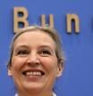 Co-leader of Germany's far-right Alternative for Germany (AfD) party and her party's top candidate for Chancellor Alice Weidel addresses a press conference  in Berlin, on February 24, 2025, one day after the German federal elections. The far-right Alternative for Germany (AfD) party celebrated a record election result on February 23, 2025 that fuelled its wildest hopes of one day entering government. (Photo by Tobias SCHWARZ / AFP)