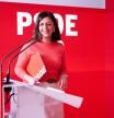 La portavoz del PSOE, Esther Peña, en Ferraz