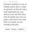 Indignación tras la reseña de un cliente edadista que falta el respeto de una mujer mayor a cargo de una heladería: “Está regentado por una señora de como 400 años más arrugada que una pasa”