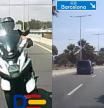 Cientos de personas 'estallan' de furia al ver los múltiples adelantamientos temerarios de un motorista en Barcelona: “Es un peligro en la carretera”