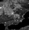 Una imagen por satélite muestra la magnitud de los incendios en España