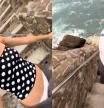 Intenta grabar un momento 'Mamma Mia' en Gaztelugatxe pero lo que hace su novio la deja al borde del infarto y le arruina el vídeo: “Carlos, baja”