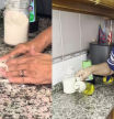 El truco de la abuela para limpiar el aceite que se cae: “Utilizo harina, que es lo más barato y súper absorbente, es casi como si se hiciera una torta”
