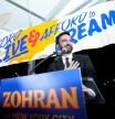 FILE PHOTO: Zohran Mamdani gestures as he speaks during a watch party for his primary election, which includes his bid to become the Democratic candidate for New York City mayor in the upcoming November 2025 election, in New York City, U.S., June 25, 2025. REUTERS/David 'Dee' Delgado/File Photo