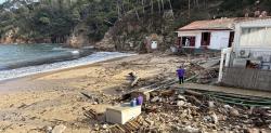 Así han quedado las playas de la Costa Brava tras el intenso temporal de levante
