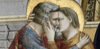 Encuentro en la Puerta de Oro por el artista italiano Giotto di Bondone