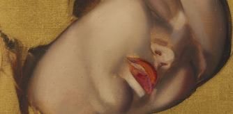 Tamara de Lempicka, Figure esquissée sur fond doré