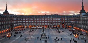 Vista de la Plaza Mayor, Madrid.