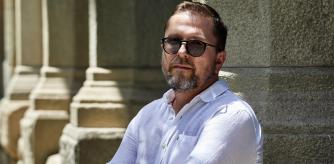 Anatoli Sharí, un bloguero y opositor ucraniano, el 9 de julio del 2021 en Barcelona