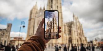 Tomando foto con smartphone