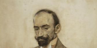 Retrato de Jacinto de Benavente de Ramon Cases. El dramaturgo vivió en el número 27 de la calle del León