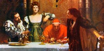 'Una copa de vino con César Borgia', por John Maler Collier, 1893