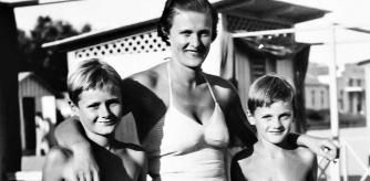 La aristócrata alemana Fey von Hassell con sus hijos antes de su odisea