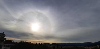 Halo solar en Gavà.