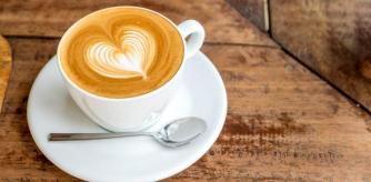 Café con un corazón.
