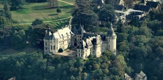 Vista aérea del castillo de Chaumont.
