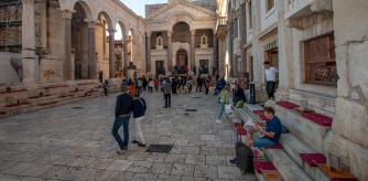 Peristilo del palacio de Diocleciano de Split, en Croacia