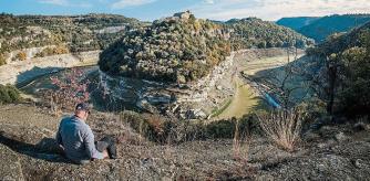 23112022 Mirador del Término y Pantano de Sau ,con mínimos históricos de agua Pantano de Sau Mirador del Ter Presa de Sau