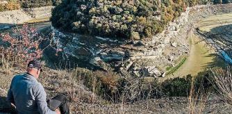 23112022 Mirador del Término y Pantano de Sau ,con mínimos históricos de agua Pantano de Sau Mirador del Ter Presa de Sau