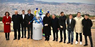 Javier Godó, conde de Godó, y autoridades en la presentación de la edición 70 del Trofeo Godó
