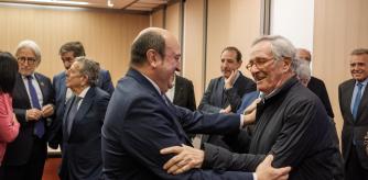 Andoni Ortuzar saludó de forma efusiva a Xavier Trias