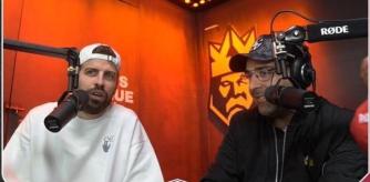 Gerard Piqué durante la conversación con Gerard Romero