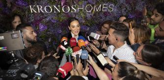 Tamara Falcó  at photocall for 8 anniversary of Kronos Homes in Madrid on Tuesday, 27 September 2022.