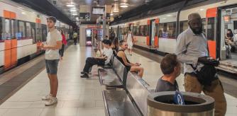 Estación de Rodalies de plaza Catalunya, en una nueva jornada de incidencias.
