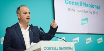 El secretario general de Junts, Jordi Turull, en un momento de un Consejo Nacional extraordinario de la formación