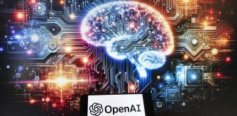 The OpenAI logo is displayed on a cell phone with an image on a computer monitor generated by ChatGPT's Dall-E text-to-image model, Friday, Dec. 8, 2023, in Boston. Europe's yearslong efforts to draw up AI guardrails have been bogged down by the recent emergence of generative AI systems like OpenAI's ChatGPT, which have dazzled the world with their ability to produce human-like work but raised fears about the risks they pose. (AP Photo/Michael Dwyer)
