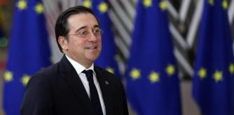 el ministro de Asuntos Exteriores, José Manuel Albares, en Bruselas