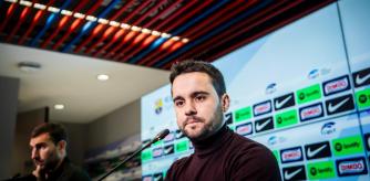 Jonatan Giráldez en la rueda de prensa de este lunes